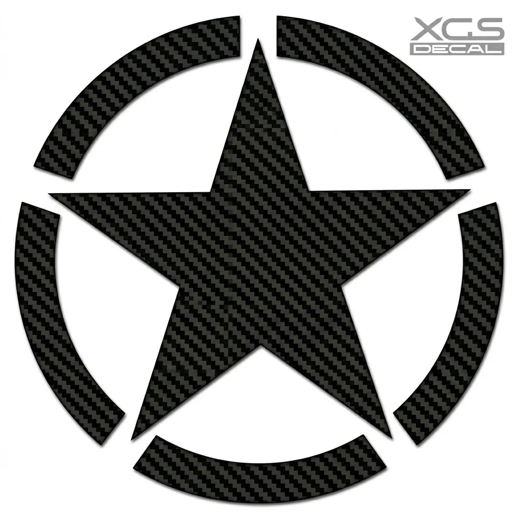 XGS WWII Army Star Carbon Fiber Decal