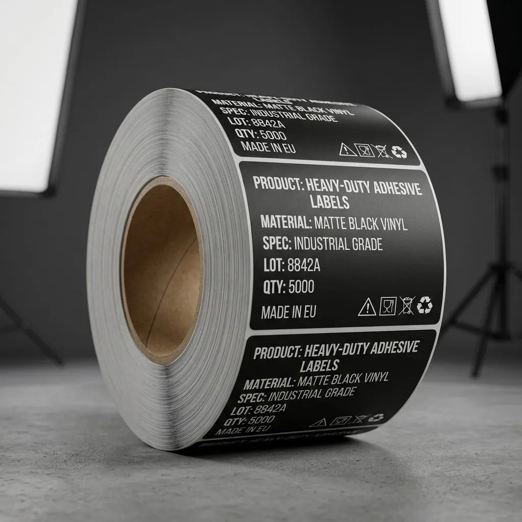Matte Black Industrial Labels