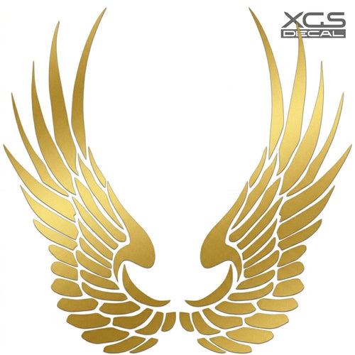 XGS Angel Wings Matte Gold Decal