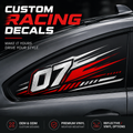 Custom Name & Number Motocross Plate Sticker